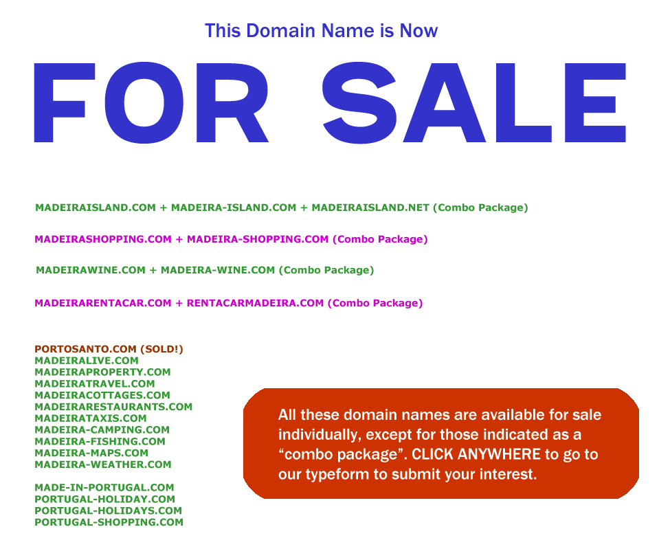 List of Domain Names for Sale